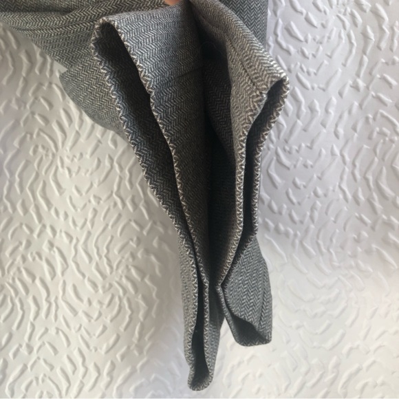 Aritzia Wilfred Dark Grey Herringbone Easy Pant High-Rise Wool Cashmere Trousers - Picture 11 of 15